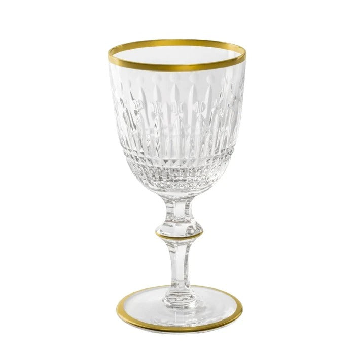 Sophia Gold Inlaid Water Goblet, Set of 6