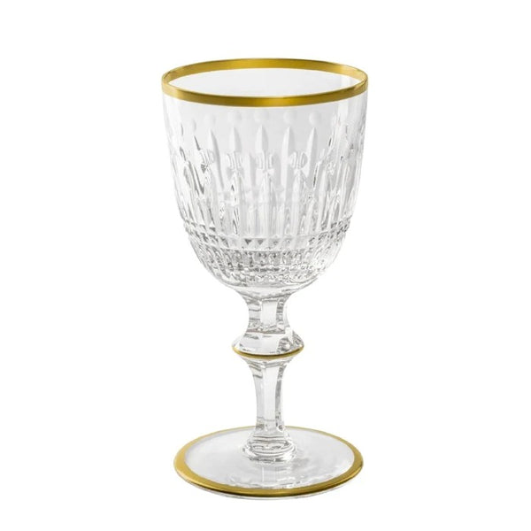 Sophia Gold Inlaid Red Wine Glass, Set of 6