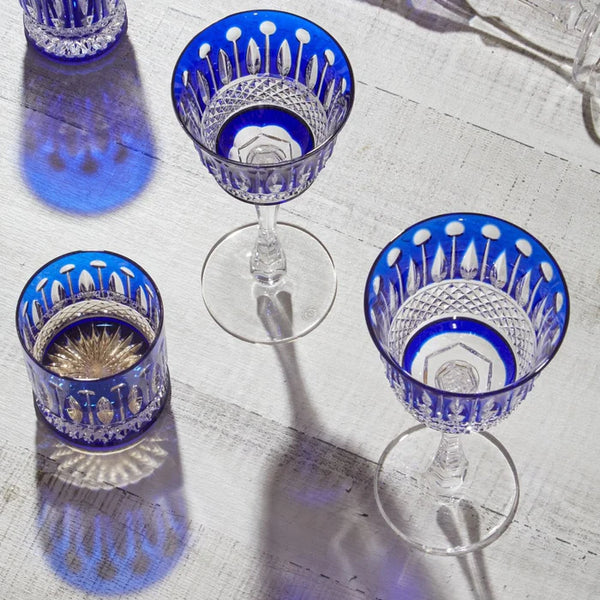 Zurich Old Fashion Tumbler Navy Blue, Set of 6