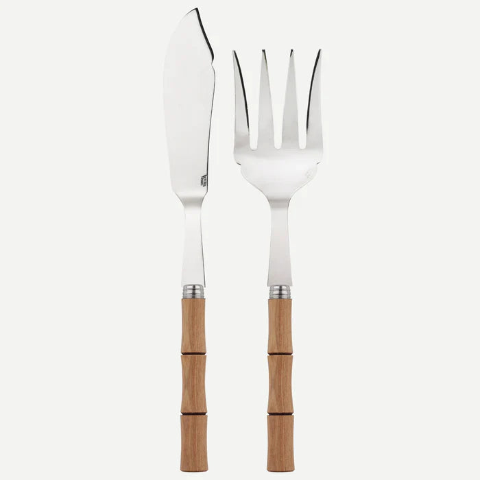 Bamboo / Fish serving set / Light press wood