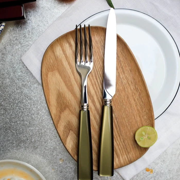 Icône/ 5 pieces cutlery set / Olive