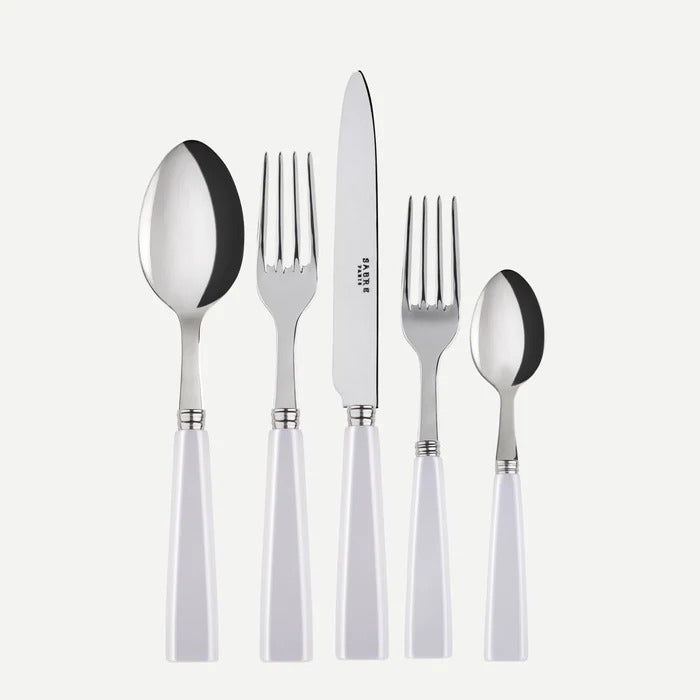 Icône/ 5 pieces cutlery set / White