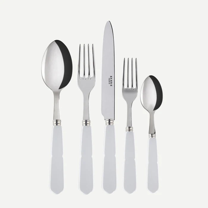 Gustave / 5 pieces cutlery set / White
