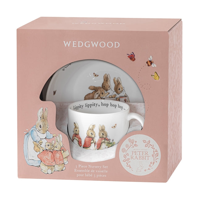 Peter Rabbit 3 Piece Flopsy, Mopsy & Cottontail Set – Pink