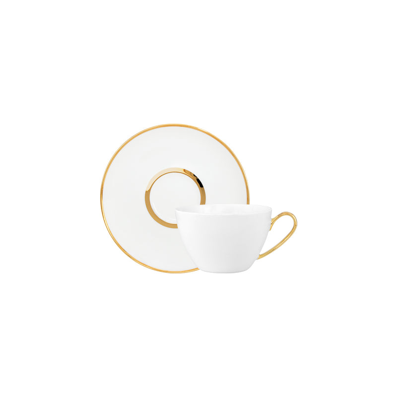 Porcel 21 Piece Premium Gold Tea Set