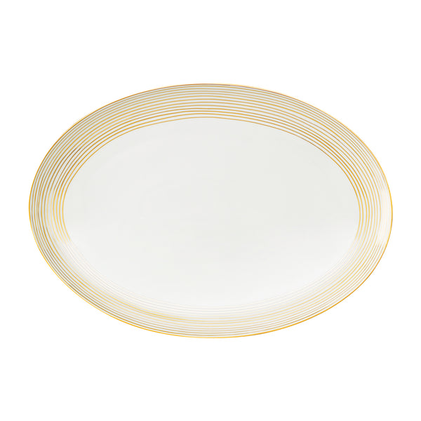 Golden Orbit Oval Platter 35cm Coupe