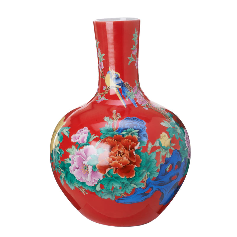 Ball Body Vase Red