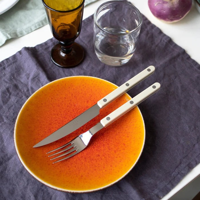 Bistrot Shiny Solid / Dinner knife / Ivory
