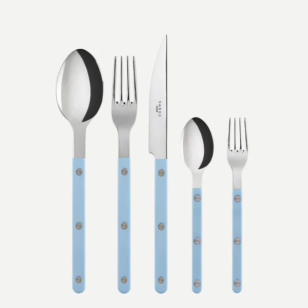 Bistrot Pastel Shiny Solid / 5 pieces cutlery set / Pastel Blue