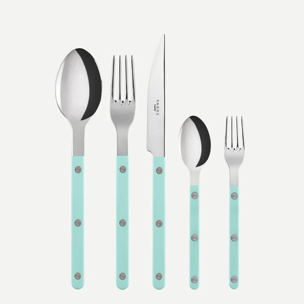 Bistrot Pastel Shiny Solid / 5 pieces cutlery set / Pastel Green