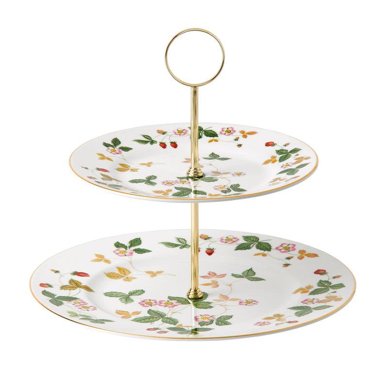 Wild Strawberry 2 Tier Cake Stand