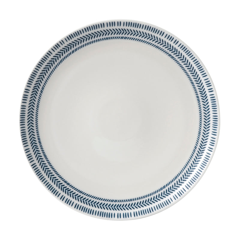 ED Cobalt Blue Chevron Dinner Plate