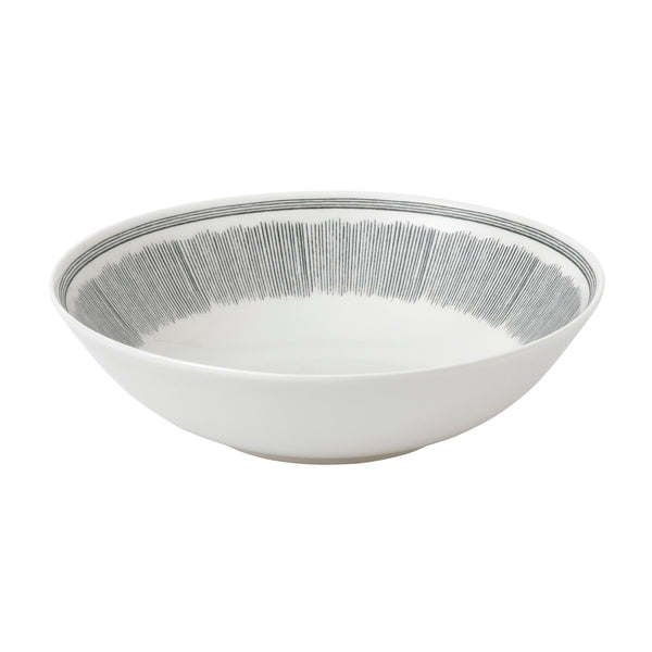 ED Charcoal Grey Lines Serving Bowl