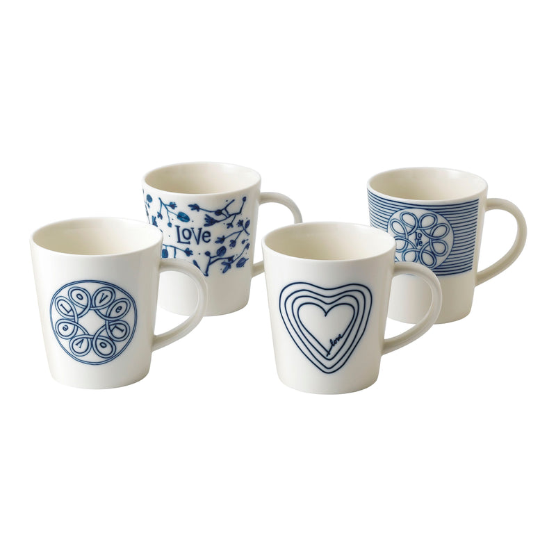 ED Blue Love Mugs (Set of 4)