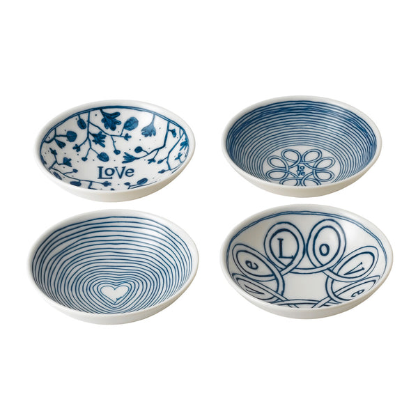 ED Blue Love Small Bowls (Set of 4)