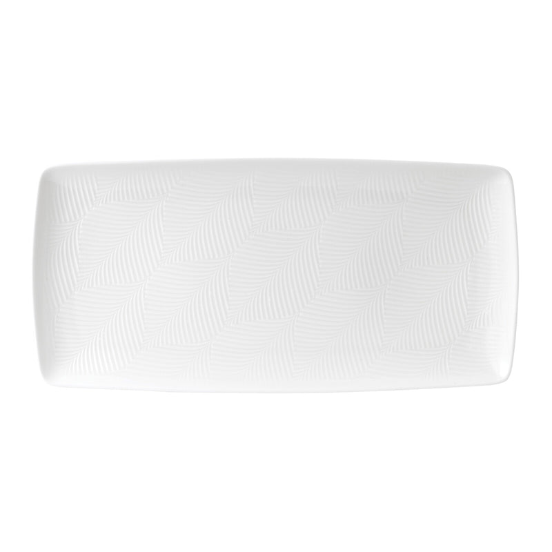 White Folia Rectangular Tray