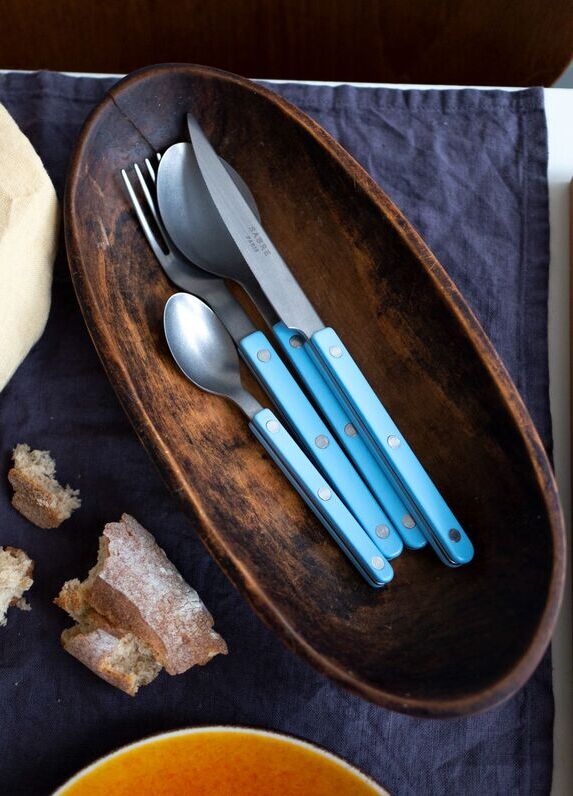 Bistrot Pastel Shiny Solid / 5 pieces cutlery set / Pastel Blue