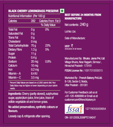 Black Cherry and Lemon Grass