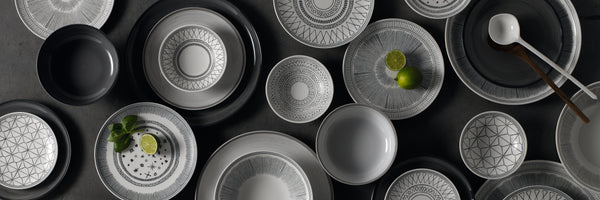 Royal Doulton | Ellen Degeneres Charcoal Grey Lines | 16 Piece Dinner Set