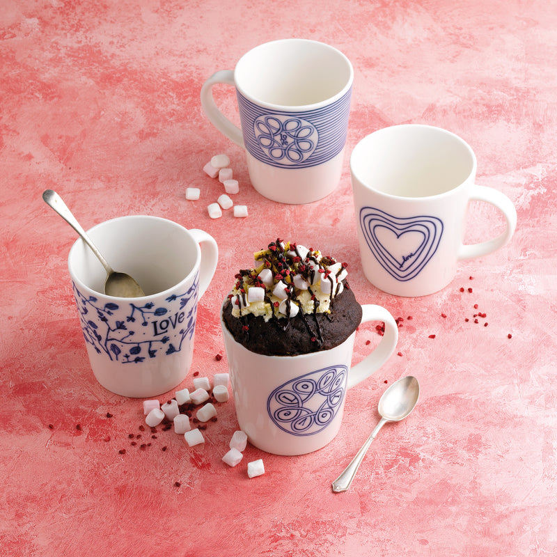 ED Blue Love Mugs (Set of 4)