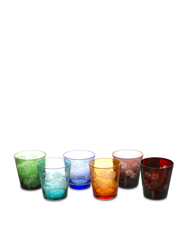 Glass Blossom Set Of 6