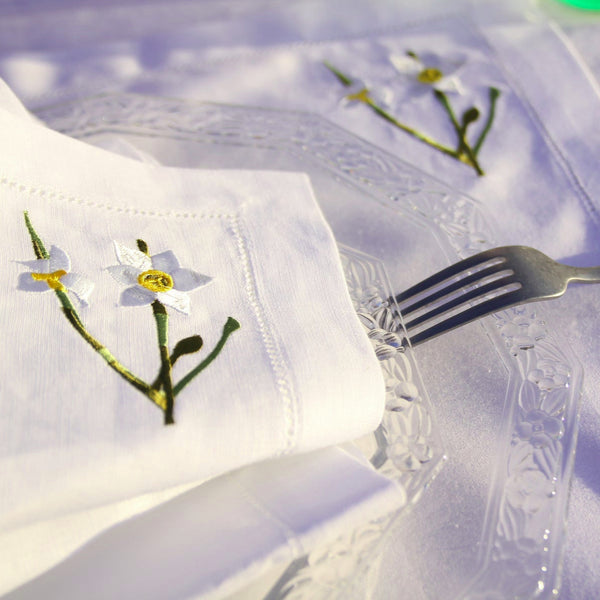 Narcissus Placemat and Napkin, Set of 4