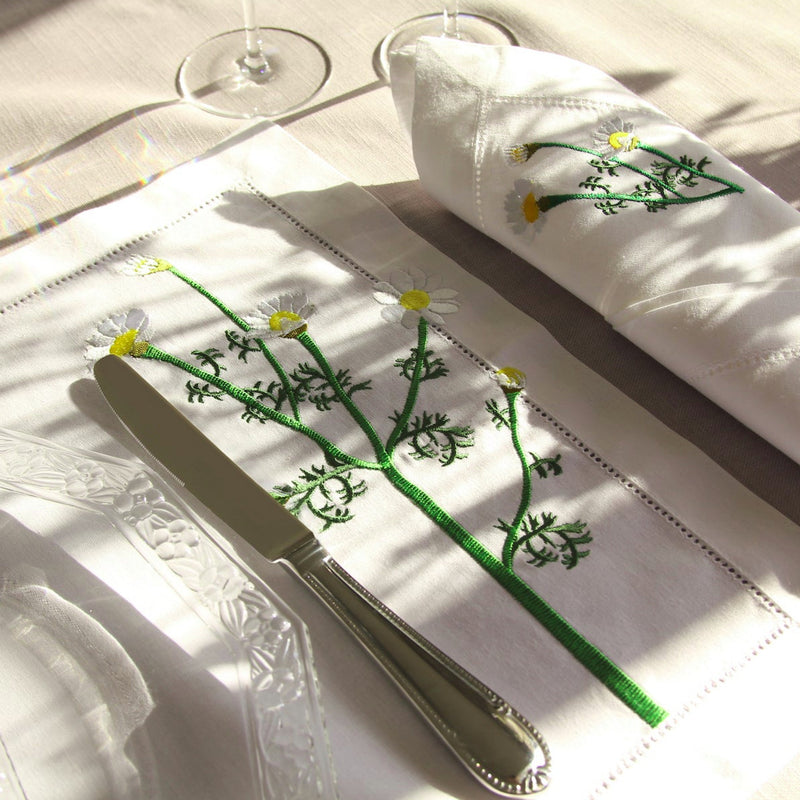 Chamomile Placemat and Napkin, Set of 4