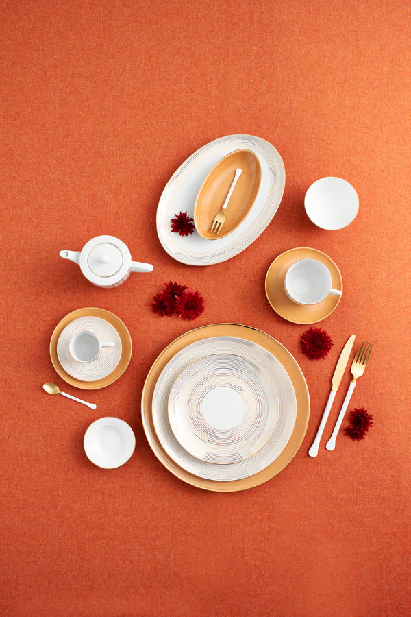 Set of 4 - Golden Orbit Dessert Plate