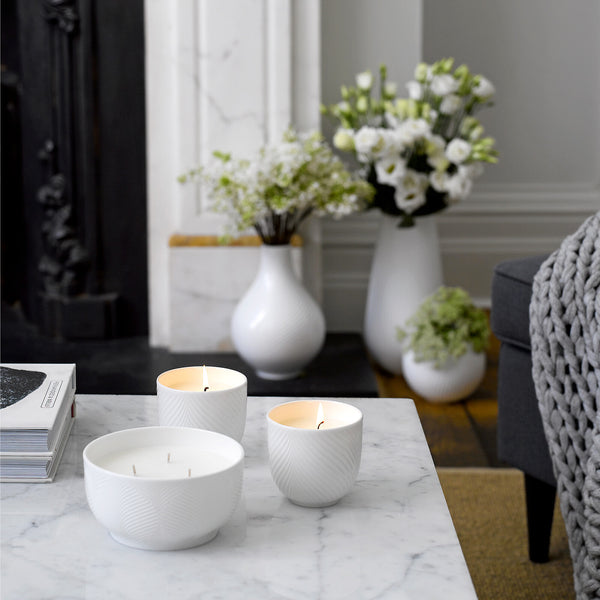 White Folia Filled Candle