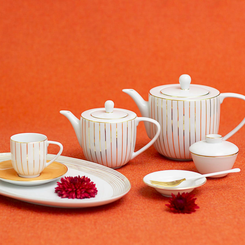 Porcel Golden Orbit 3 Piece Small Tea Service Set