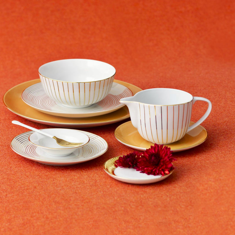 Porcel Golden Orbit & Apricot Tea Set