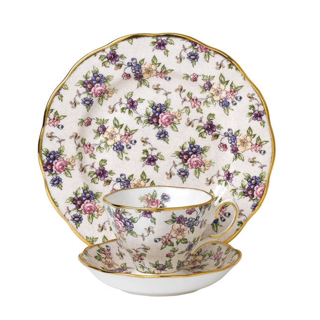 Royal Albert 100 Years of Royal Albert 1940 English Chintz 3 Piece Set