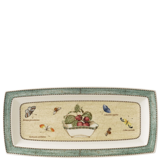 Sarah's Garden Rectangular Tray Green 36cm