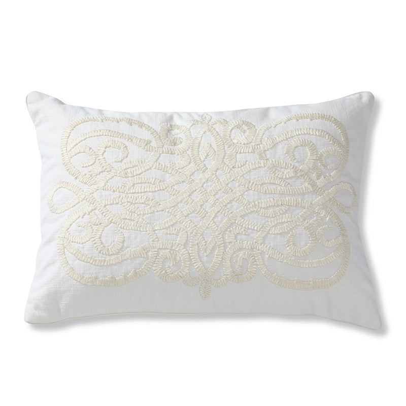 Ornament Cotton Ivory Cushion Cover