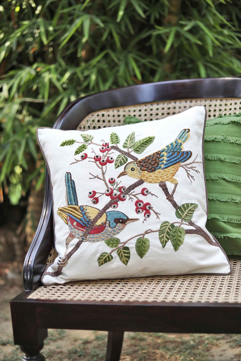 Birds & Berries Cushion Cover