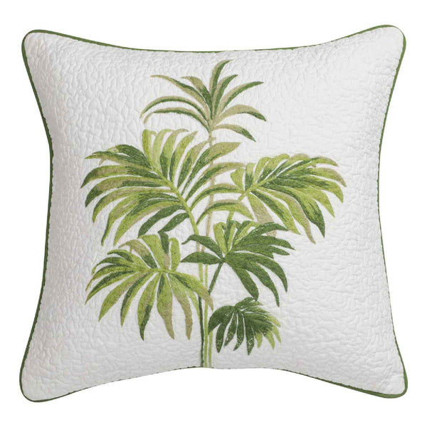 Tropical Leaf Cotton Cushion Cover