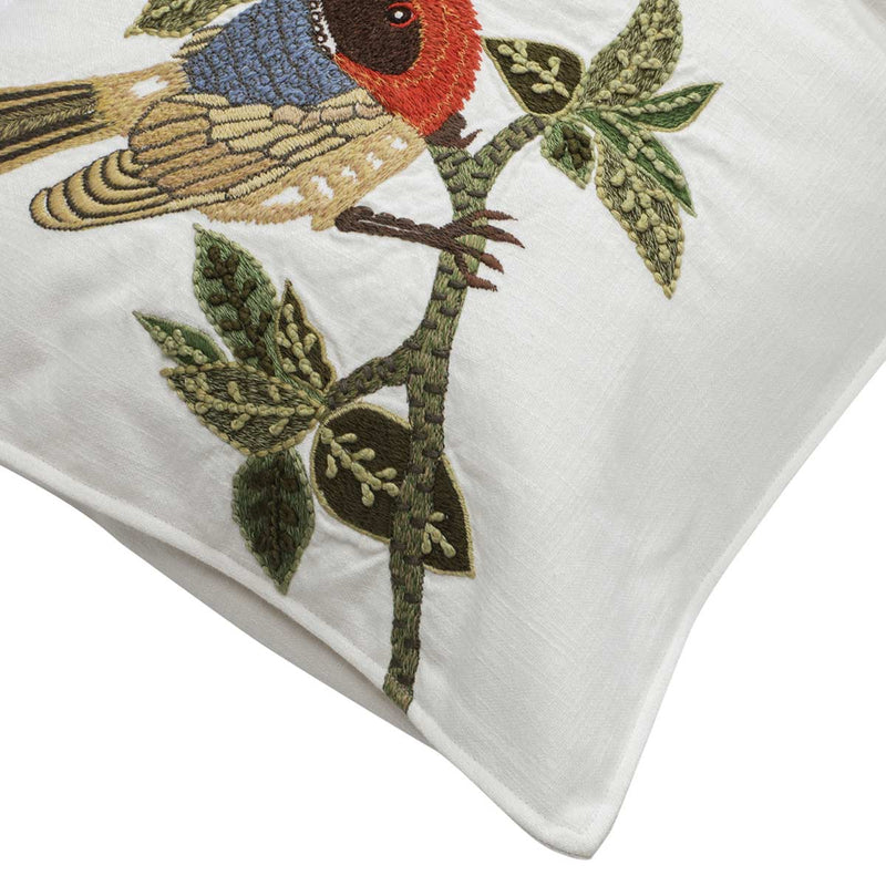 Bird 2 Ivory Cotton Cushion Cover