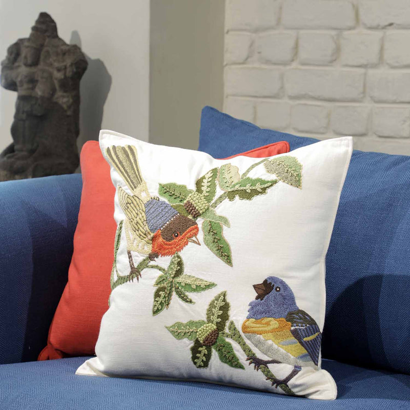 Bird 1 Multicolour  Cotton Cushion Cover