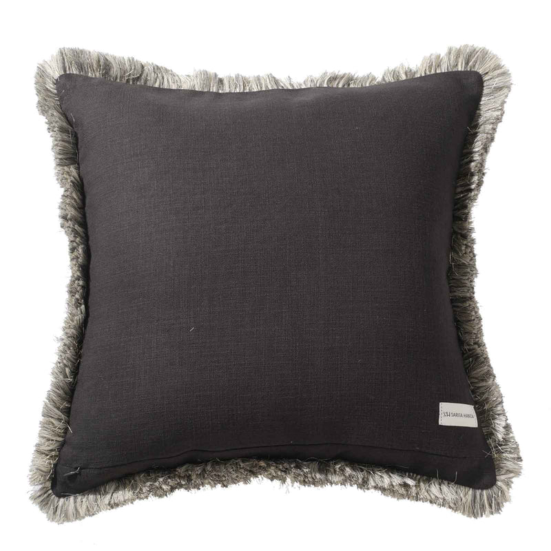 Swan Cotton Dark Charcoal Cushion Cover