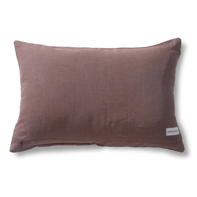Maeva Suzan Linen Brown Multi Cushion Cover