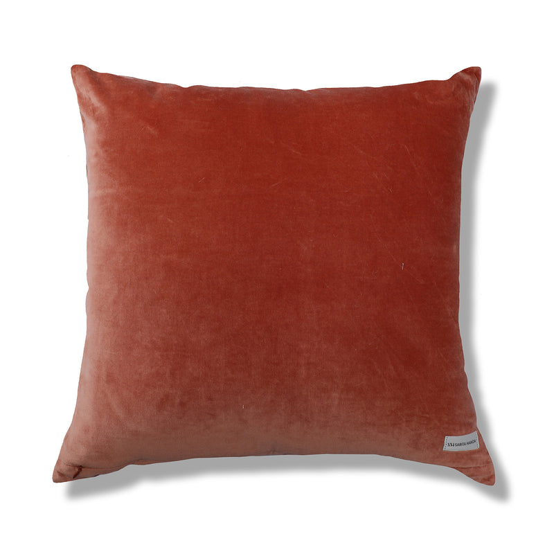 Souk Suzani Cotton Velvet Rust Multi Cushion Cover