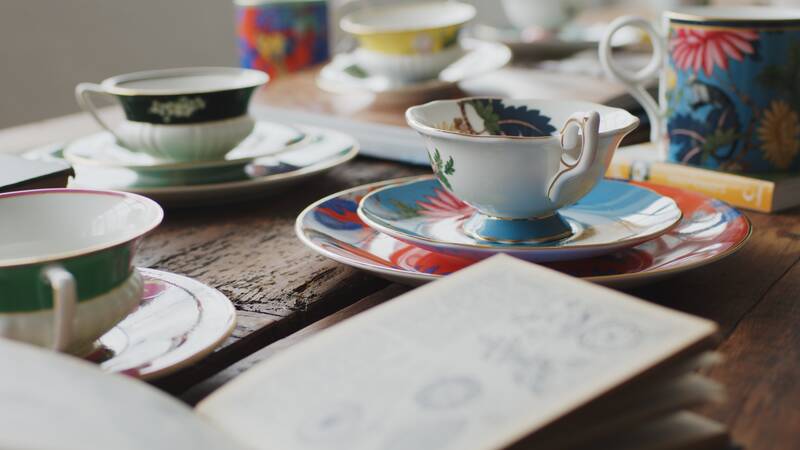 Wonderlust Sapphire Garden Teacup & Saucer