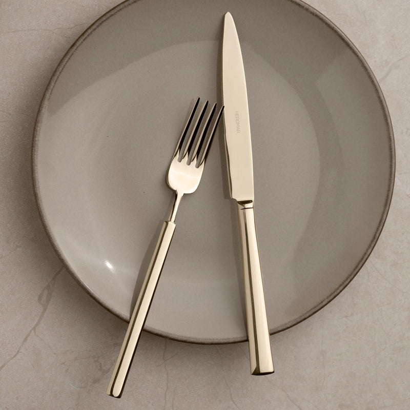 Herdmar | Vintage Champagne Pvd Table Fork Set of 4