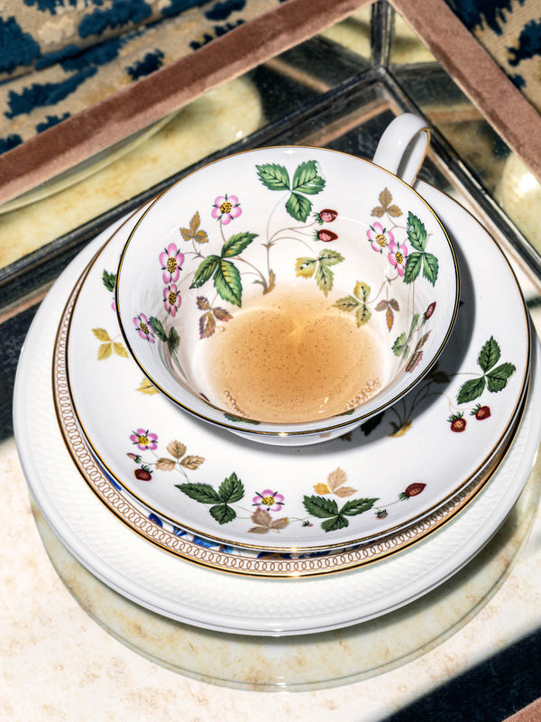 Wild Strawberry Peony Teacup and Saucer