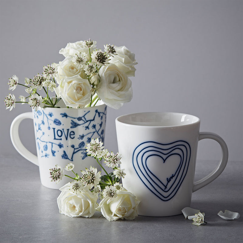 ED Blue Love Mugs (Set of 4)