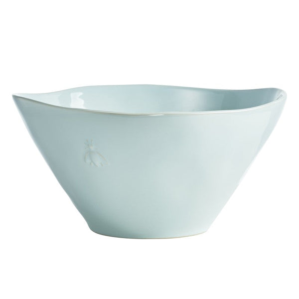 Bee Ceramic Salad Bowl Blue