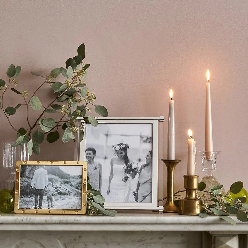 Acrylic & Silver Pillar Photo Frame