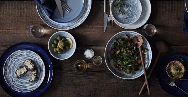 Royal Doulton | Ellen Degeneres Brushed Glaze Cobalt Blue | 16 Piece Dinner Set