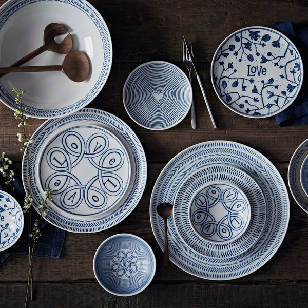ED Blue Love Accent Plates 21cm (Set of 4)