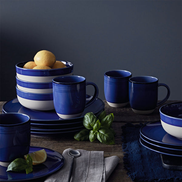 Royal Doulton | Ellen Degeneres Brushed Glaze Cobalt Blue | 16 Piece Dinner Set